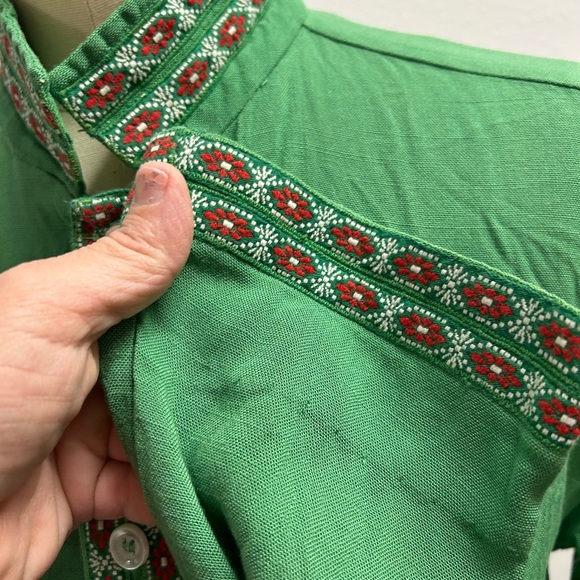 Vintage 60s Mustang Shop Green Shirt - Picture 5 of 6